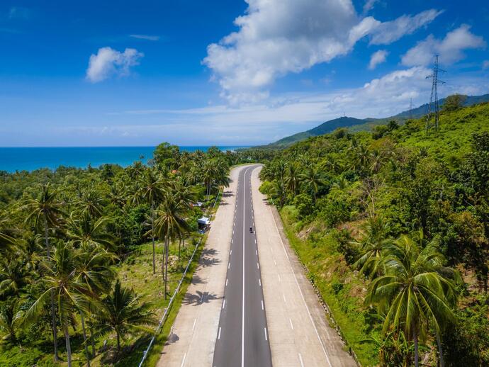 Palmenstraße von Puerto Princesa nach El Nido