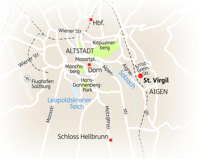 Reiseroute der 7 bis 8 Tage Salzburg Reise