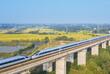 Sicht auf einen Hochgeschwindigkeitszug in China