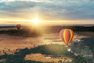 Heißluftballon über der Masai Mara