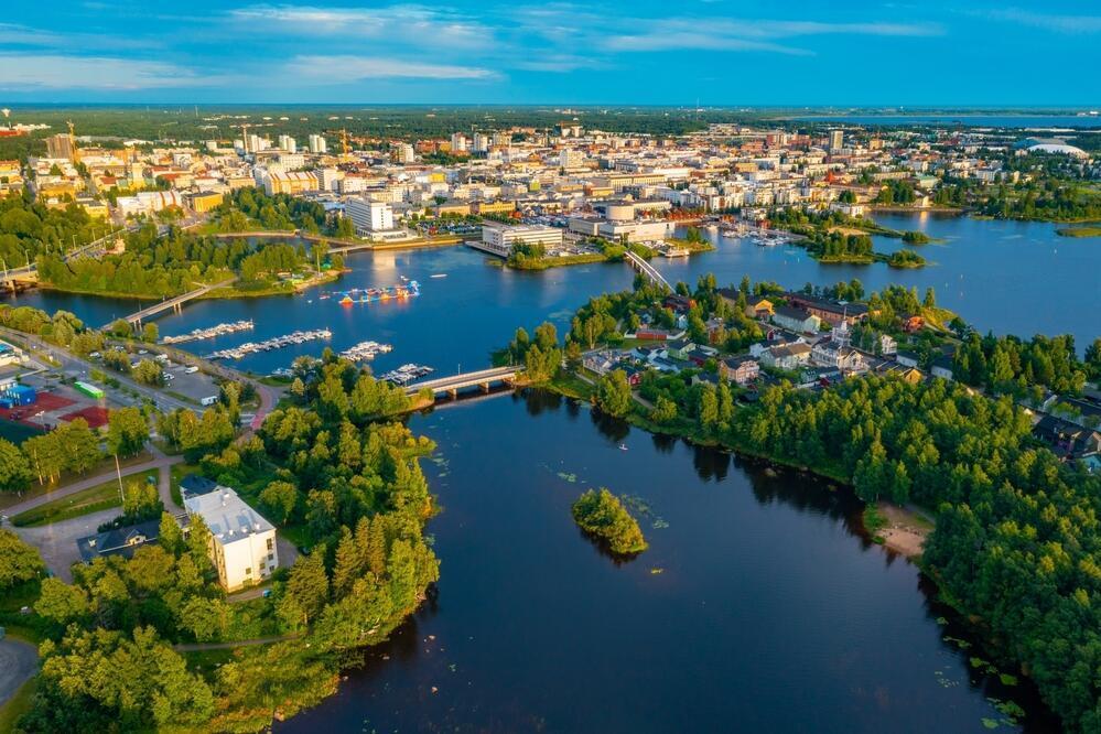 Blick auf Oulu 