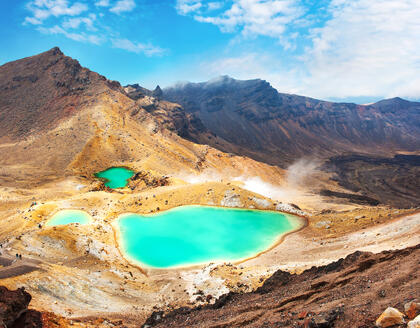 Emerald Lakes im Tongariro National Park 