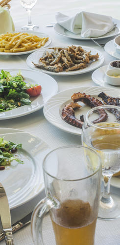 Griechische Speisen in einem Restaurant