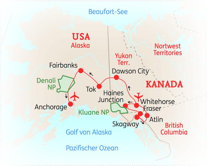 16 Tage Alaska Rundreise Höhepunkte 2020