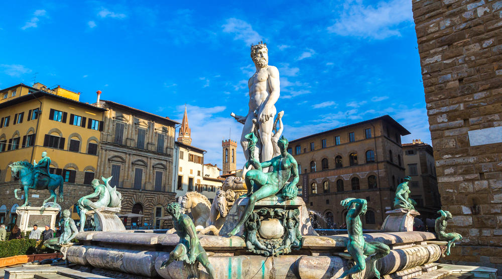Neptunbrunnen am Piazza della Signoria