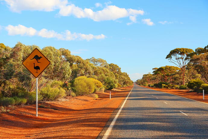 Landstraße im Outback
