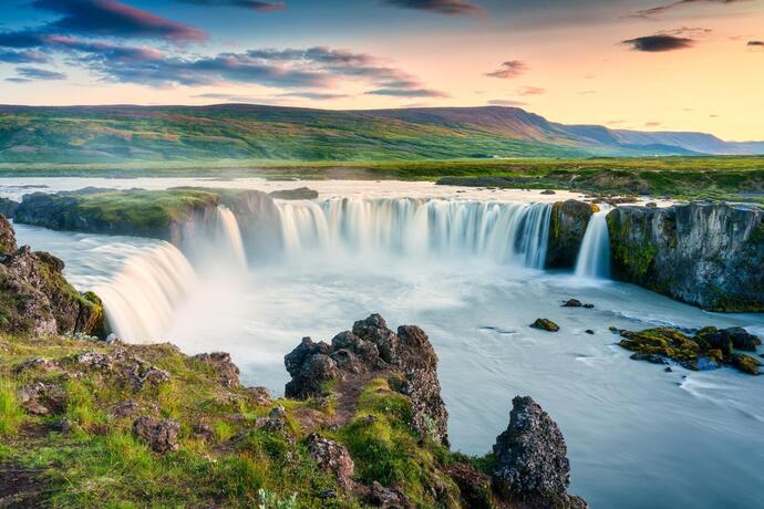 Der Godafoss Wasserfall in Island