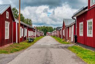 Rote Häuser in Gammelstad