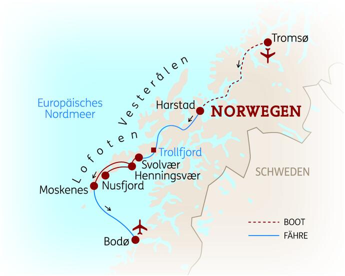 8 Tage Norwegen Rundreise Höhepunkte im Norden 2020