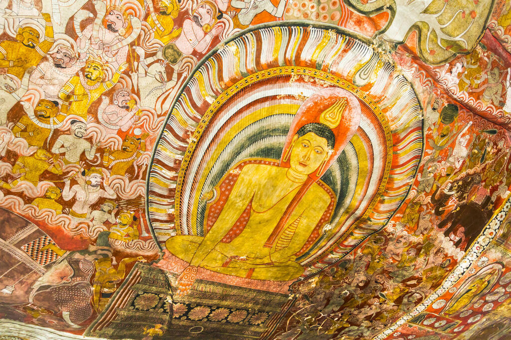 Wandmalereien im Dambulla Höhlentempel