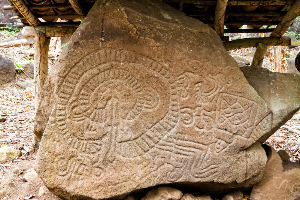 Steinreliefs auf der Ometepe-Insel