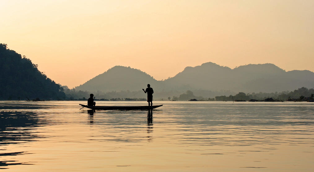 Fischer auf dem Mekong