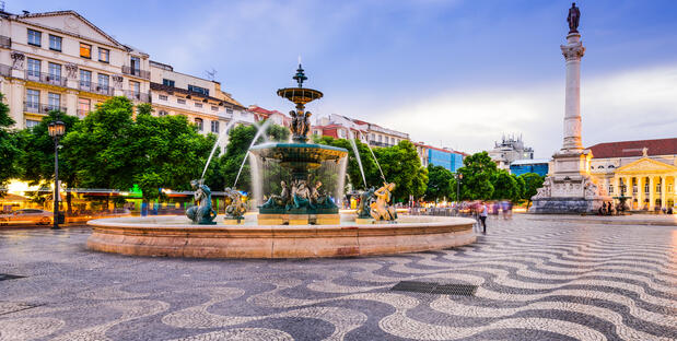 Rossio Platz in Lissabon