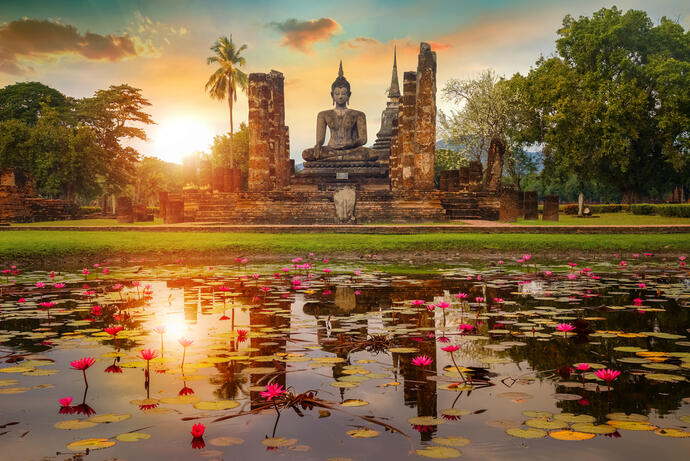 Wat Mahathat Tempel in Sukhothai