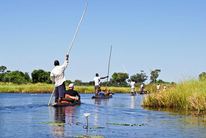 Makoro Bootsfahrt auf dem Okavango