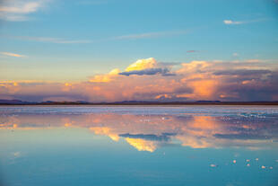 Sonnenuntergang am Uyuni Salzsee