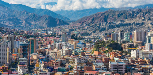 Aufsicht auf die Stadt La Paz