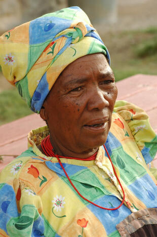 Frau aus einer Kavango Familie