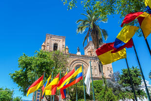 Gehisste Flaggen in Cuenca