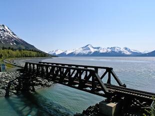Railroad-Strecke durch Alaska