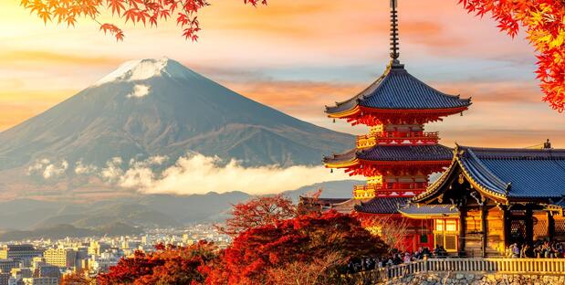 Kyoto und Mount Fuji