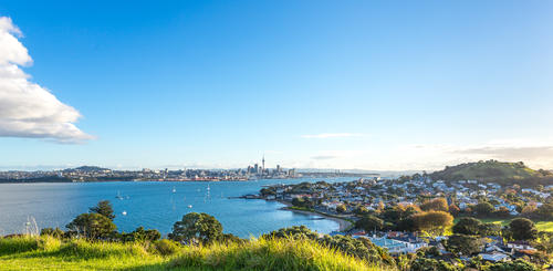 Blick auf Auckland und Umgebung