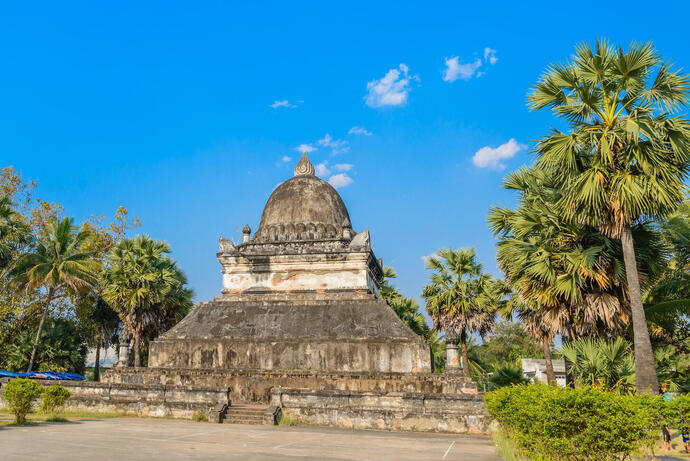 Der buddhistische Tempel Wat Visoun in Luang Prabang auf einer Laos Reise
