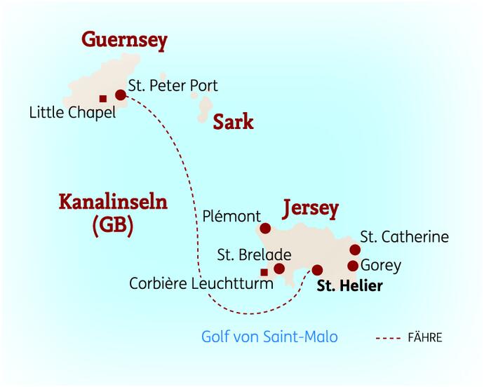 8 Tage Großbritannien Reise Jersey & Guernsey Impressionen 2020