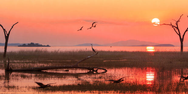 Sonnenuntergang am Lake Kariba