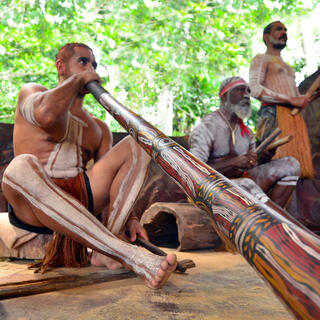 Musizieren eines Aborigine 