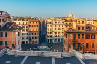 Blick auf den Piazza di Spagna
