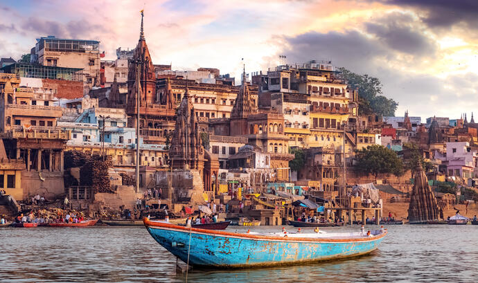 Sonnenuntergang in Varansi 
