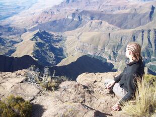 Ausblick ueber die Drakensberge