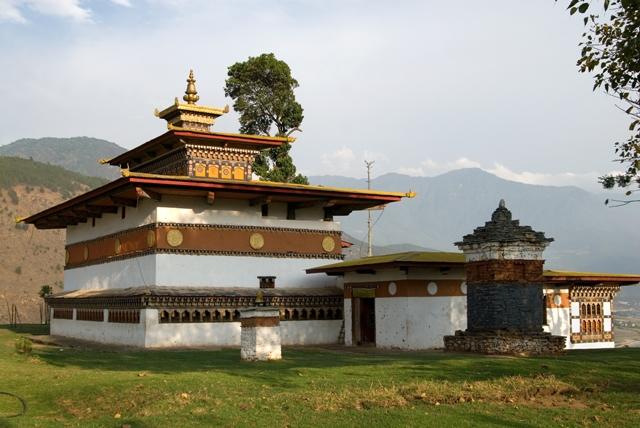 Der Fruchtbarkeitstempel Chimi Lhakang bei Punakha