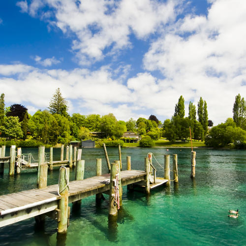 Lake Taupo im Tongariro Nationalpark