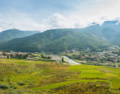 Blick auf Thimphu