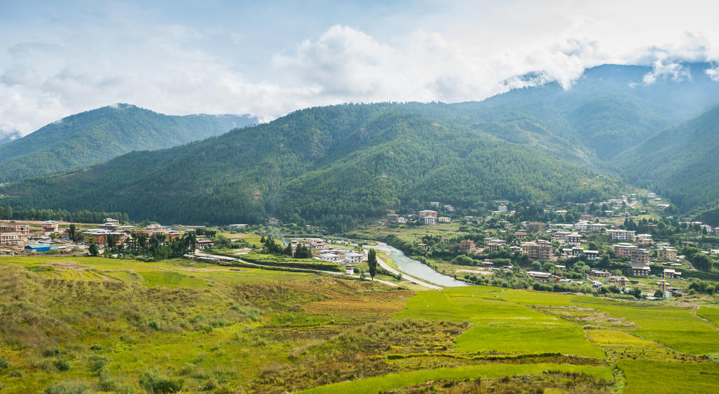 Blick auf Thimphu