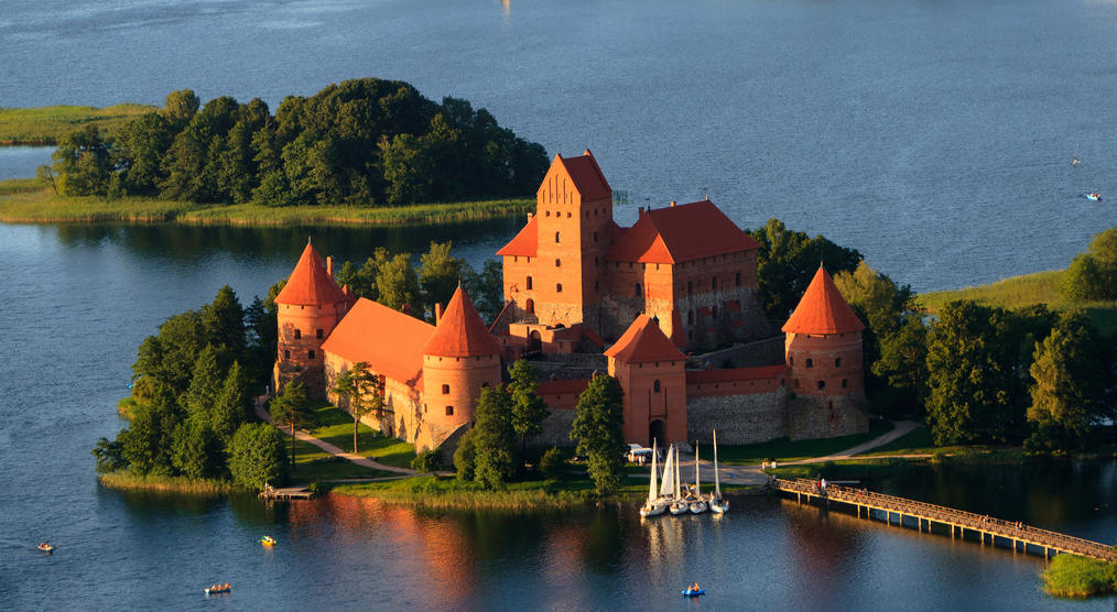 Burg Trakai aus der Vogelperspektive