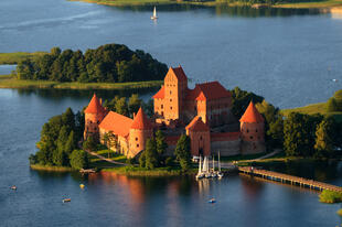 Burg Trakai aus der Vogelperspektive