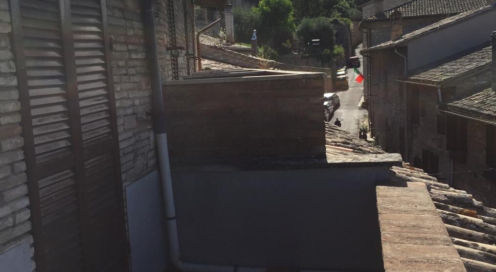 Blick vom Balkon