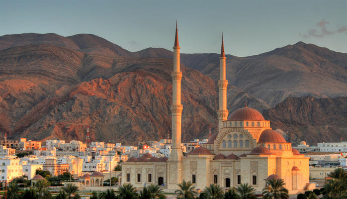 Große Sultan Qaboos Moschee in Maskat