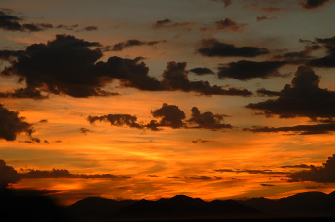 Sonnenuntergang über Namibia