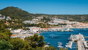 Blick auf den Hafen von Sesimbra