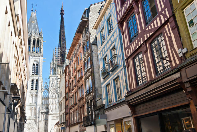 Fachwerkhäuser in Rouen