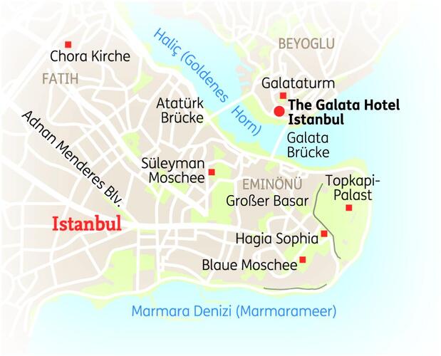 Reiseroute der 5 Tage Istanbul Reise