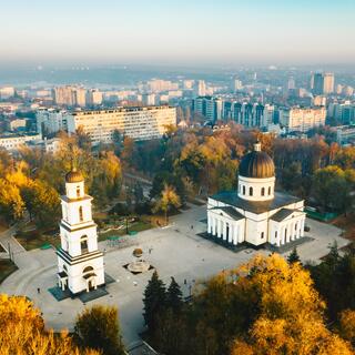Sonnenuntergang in Chisinau