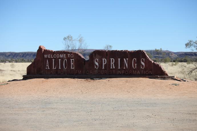 Alice Springs Schild 