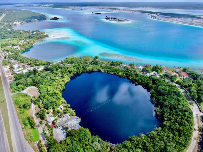 blaue Lagune in Bacalar