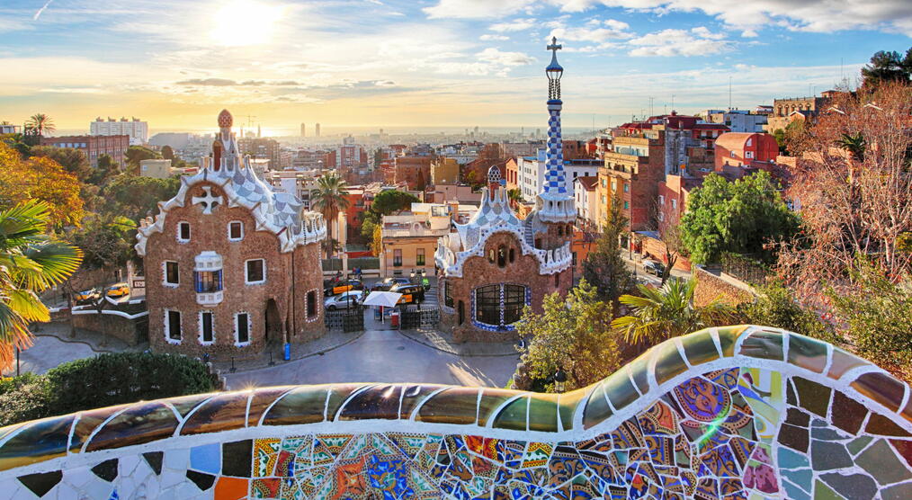 Park Güell in Barcelona auf Spanien Reisen 