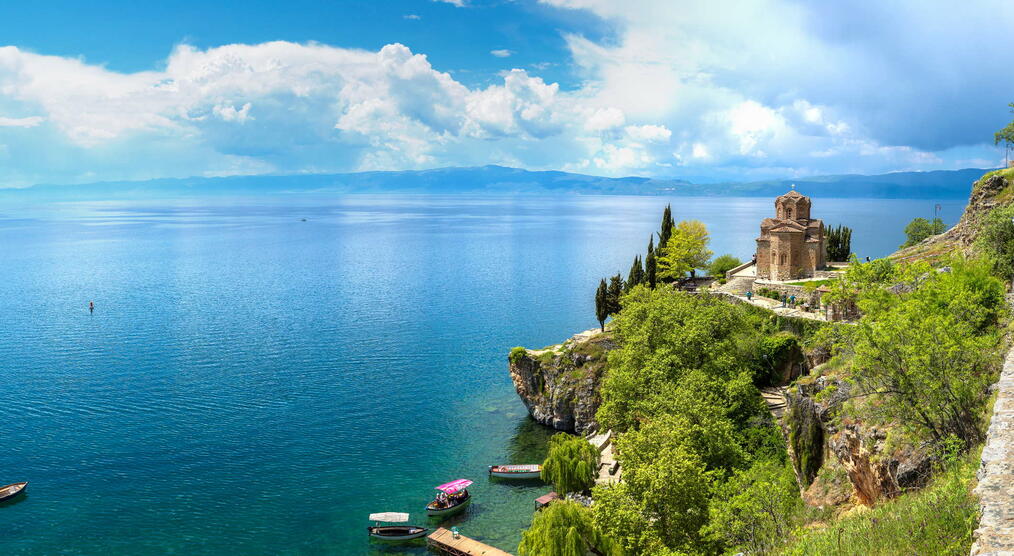 Weg zum Kloster am Ohrid See